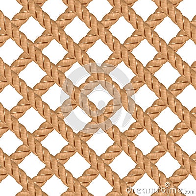 Vector realistic isolated rope grid pattern Vector Illustration